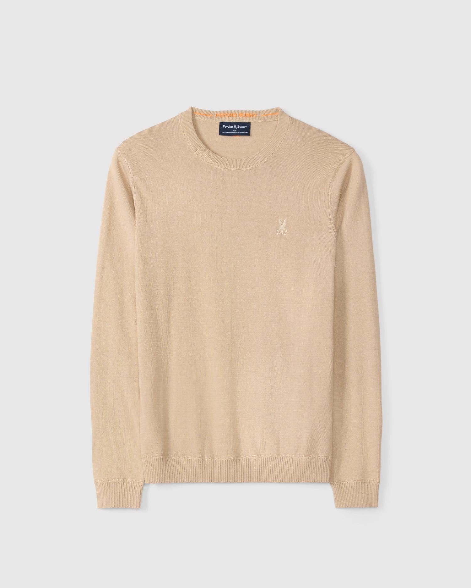 Psycho Bunny Men's Belmore Extra Fine Cotton Sweater 074 STONE Product Image