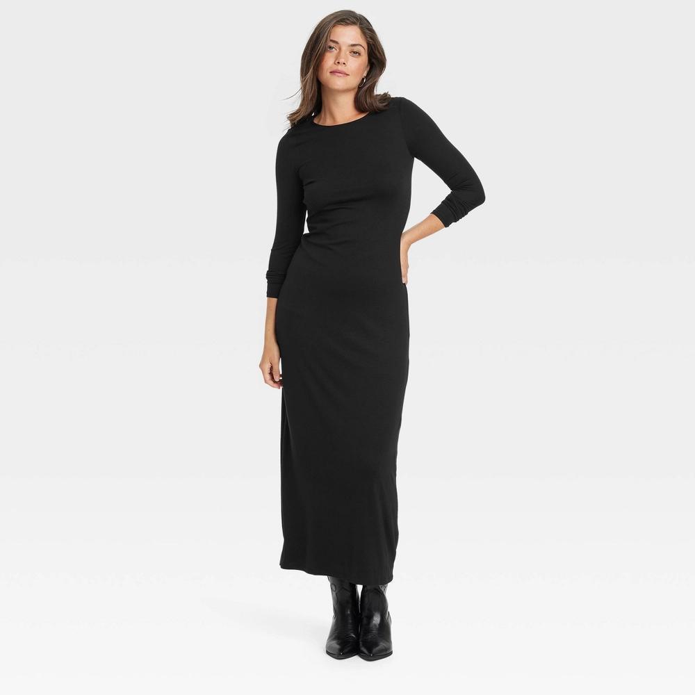 Women's Long Sleeve Knit Maxi T-Shirt Dress - Universal Thread™ Product Image