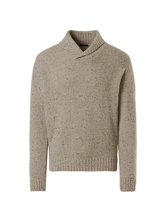 Mens Marled Shawl-Collar Sweater Product Image