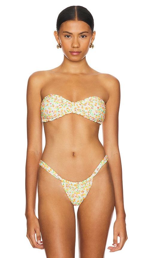 X Lexi Hidalgo Strapless Ruched Bikini Top Product Image