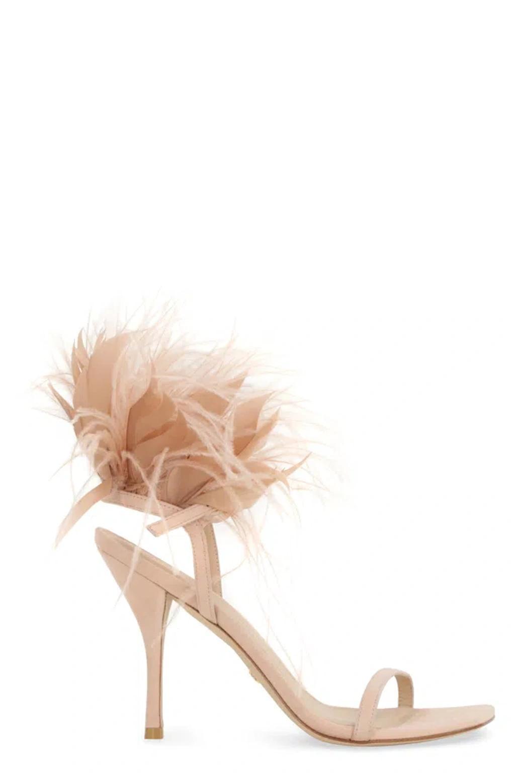 Plume Heeled Sandals In Pink Product Image