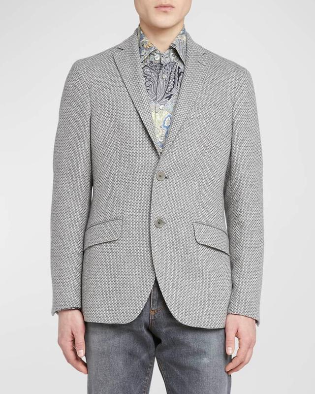 Men's Wool-Cashmere Single-Breasted Jacket Product Image