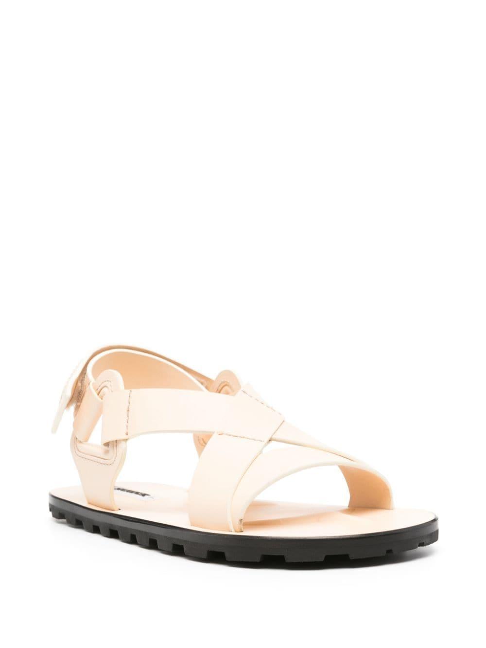 Multi-strap Leather Sandals In Neutrals Product Image