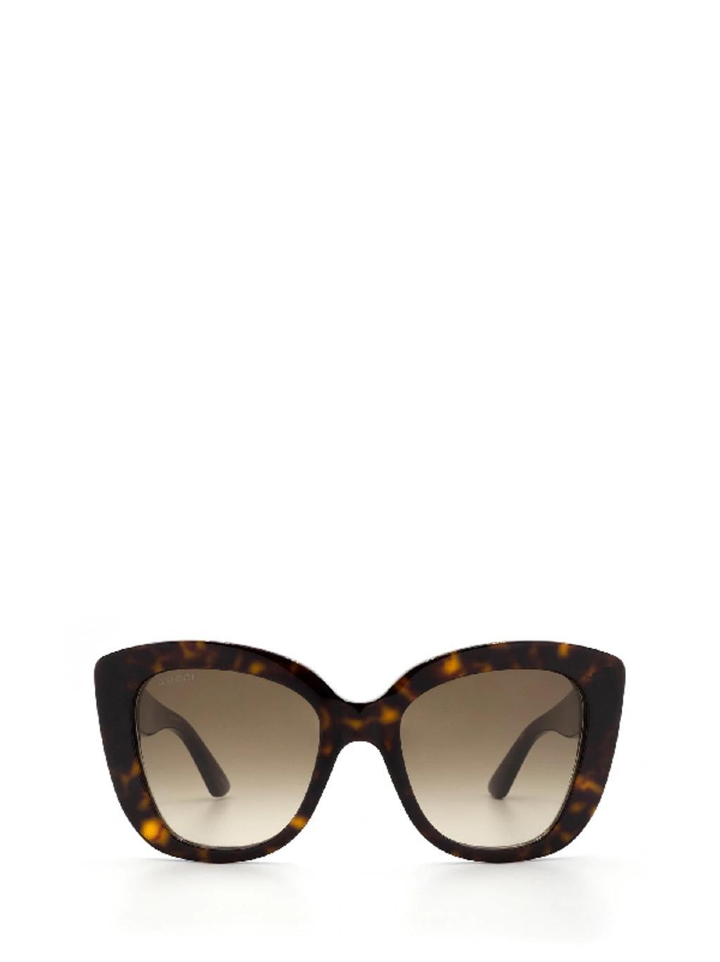 Havana Gg0327s Cat-eye Frame Sunglasses In Tortoise/brown Product Image