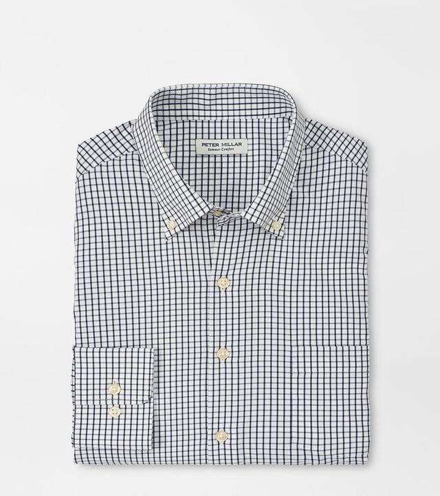 Peter Millar Mens Hanford Performance Twill Sport Shirt | Color: Navy | Size: 3XL Product Image