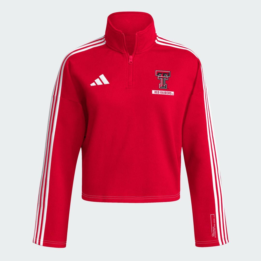 adidas Texas Tech 3-Stripes Cover-Up Team Power Red L Womens Product Image