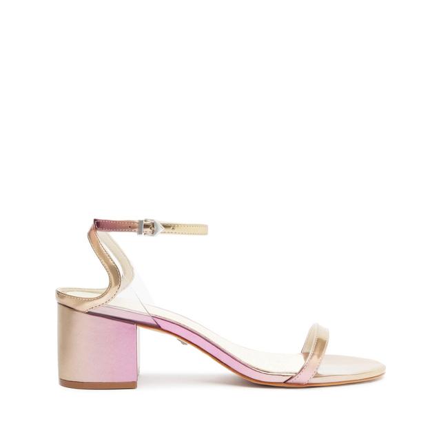 Skye Mid Block Specchio Leather Sandal Product Image