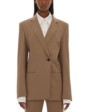 Womens Wool-Blend Double-Breasted Blazer Product Image