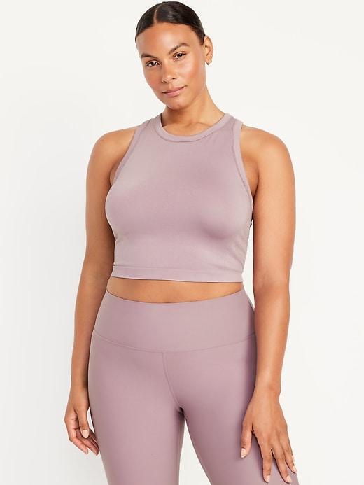 Fitted Seamless Crop Tank Top Product Image