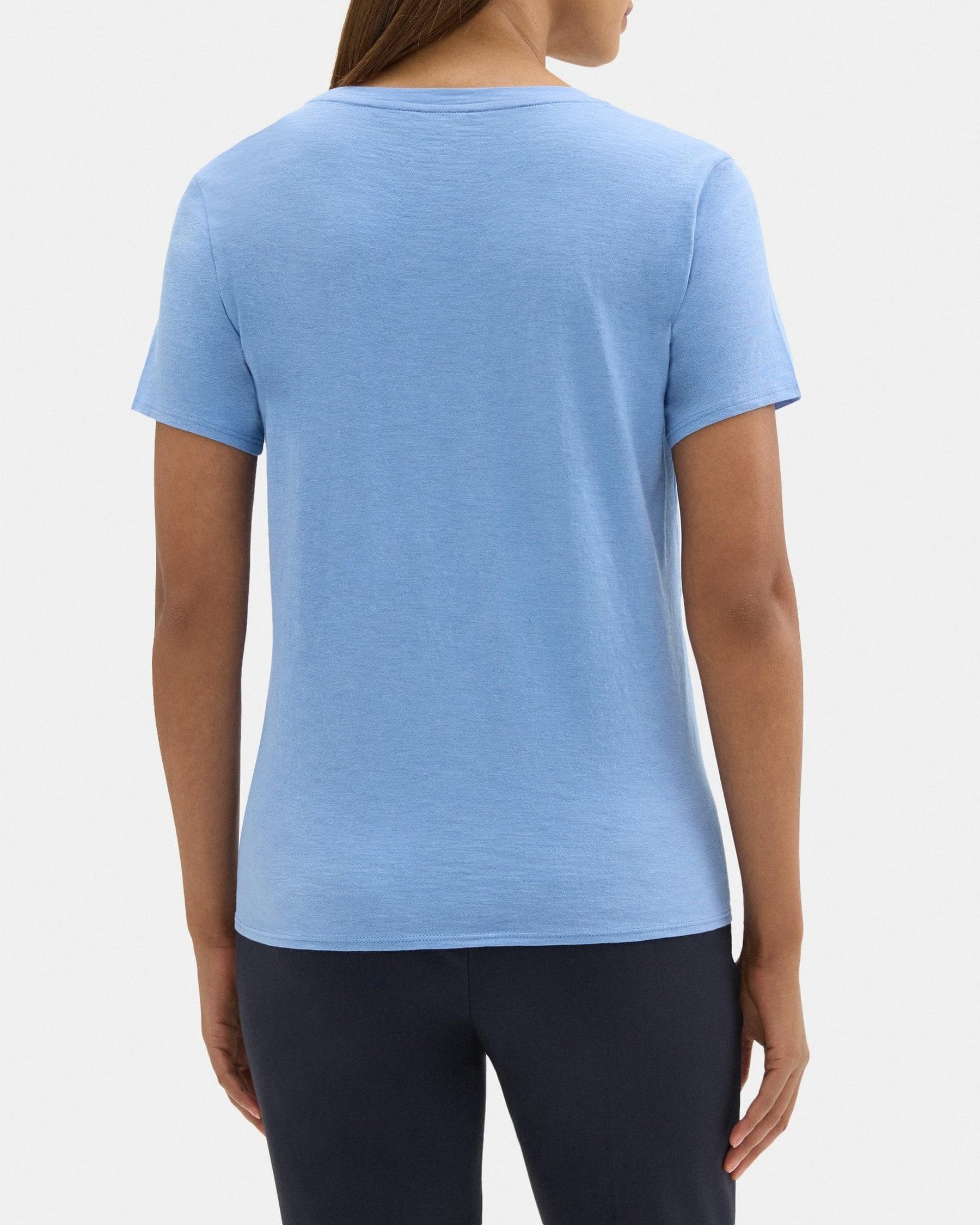 V-Neck Tee in Slub Cotton Product Image