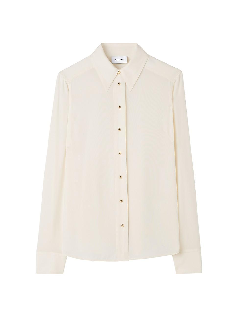 Womens Silk Crepe De Chine Shirt Product Image