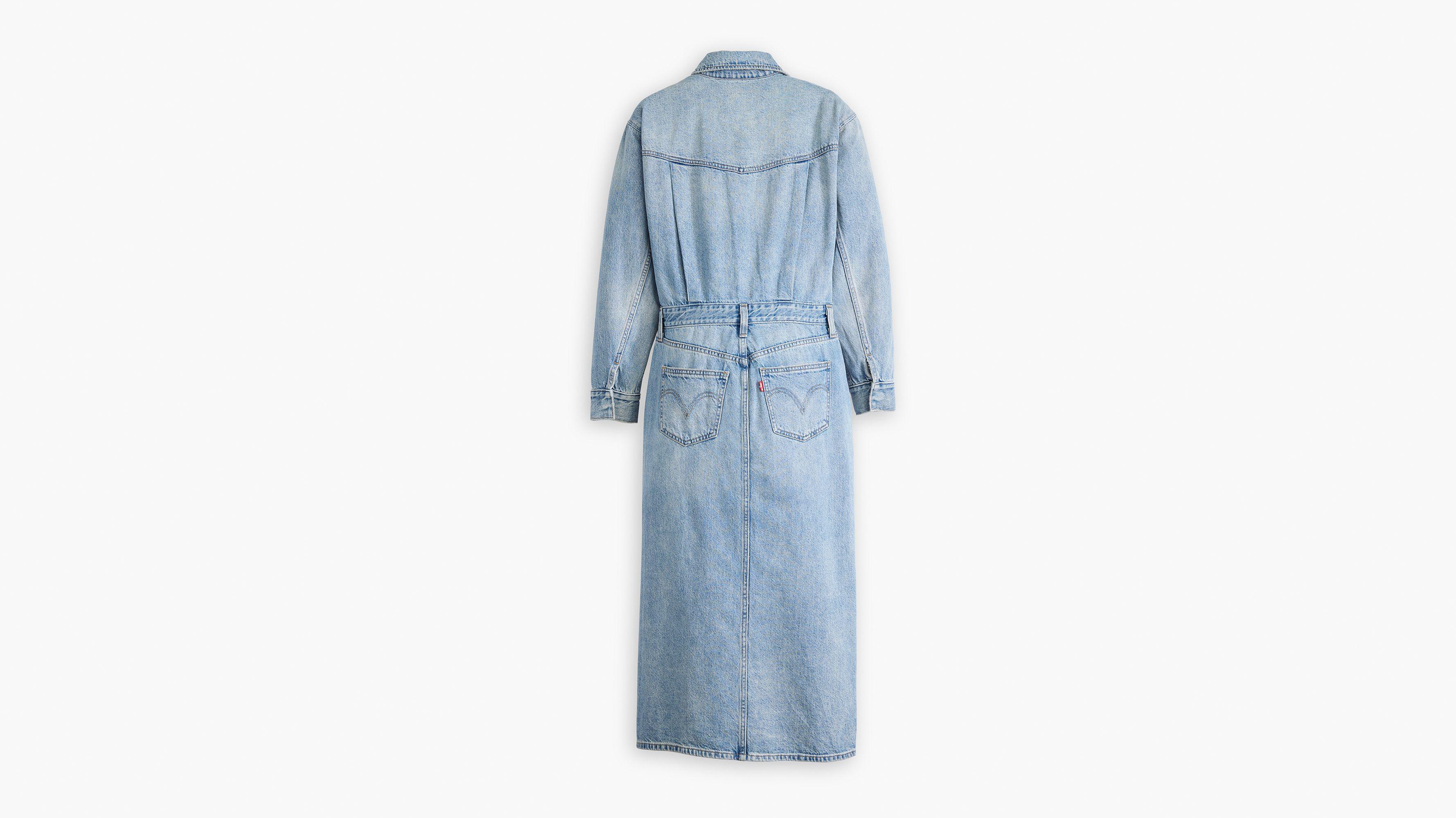 Denim Midi Shirt Dress Product Image