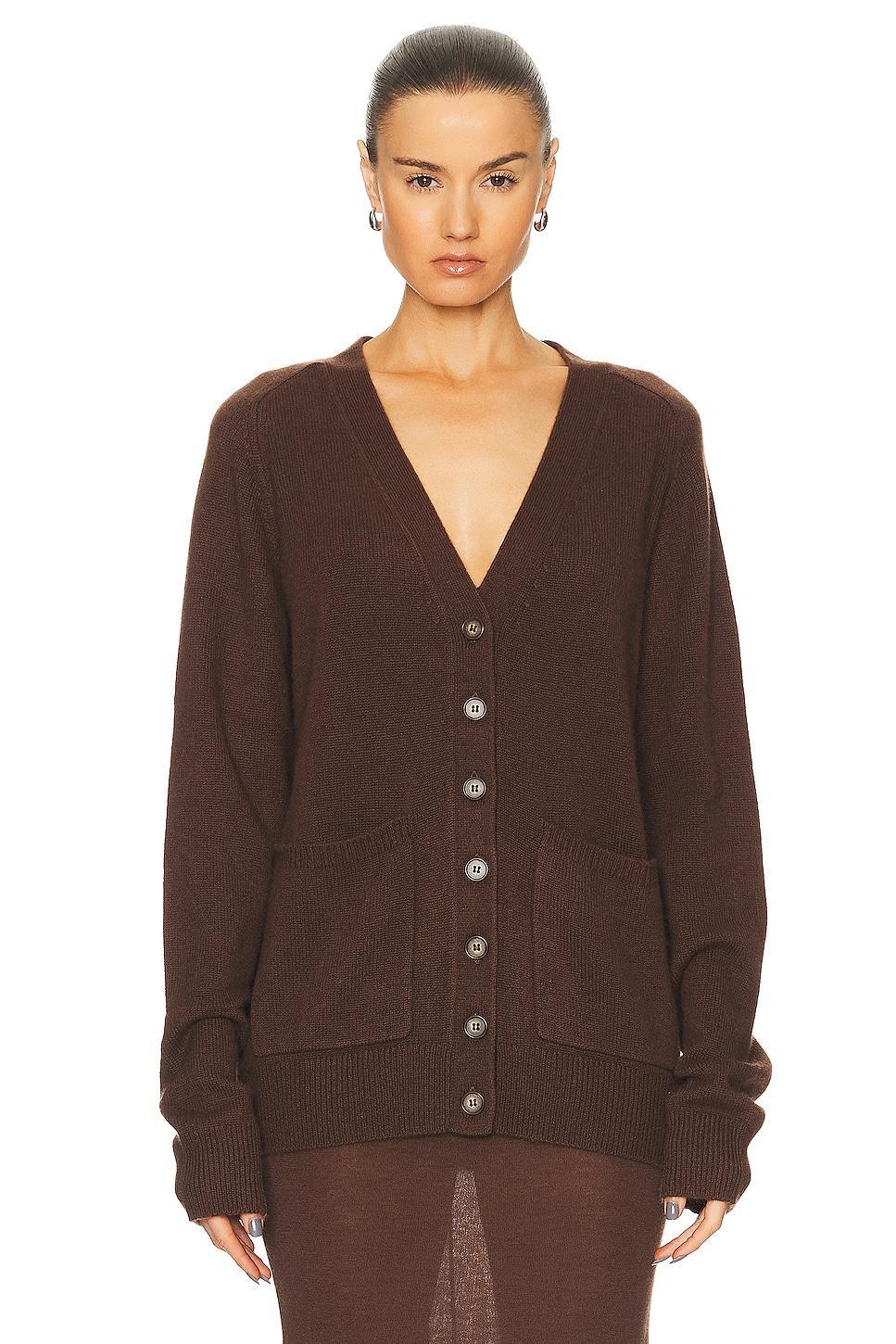 Eterne Theodore Cardigan in Black - Black. Size M/L (also in ). Product Image