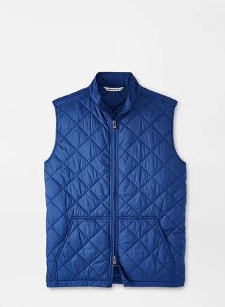 Peter Millar Mens Bedford Vest | Color: Atlantic Blue | Size: S Product Image