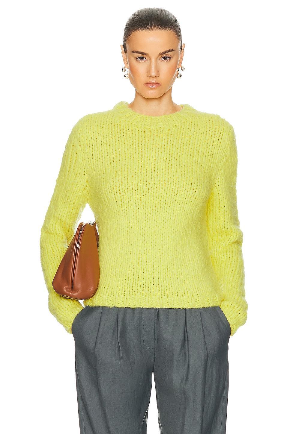 Gabriela Hearst Classic Sweater in Lemon Product Image