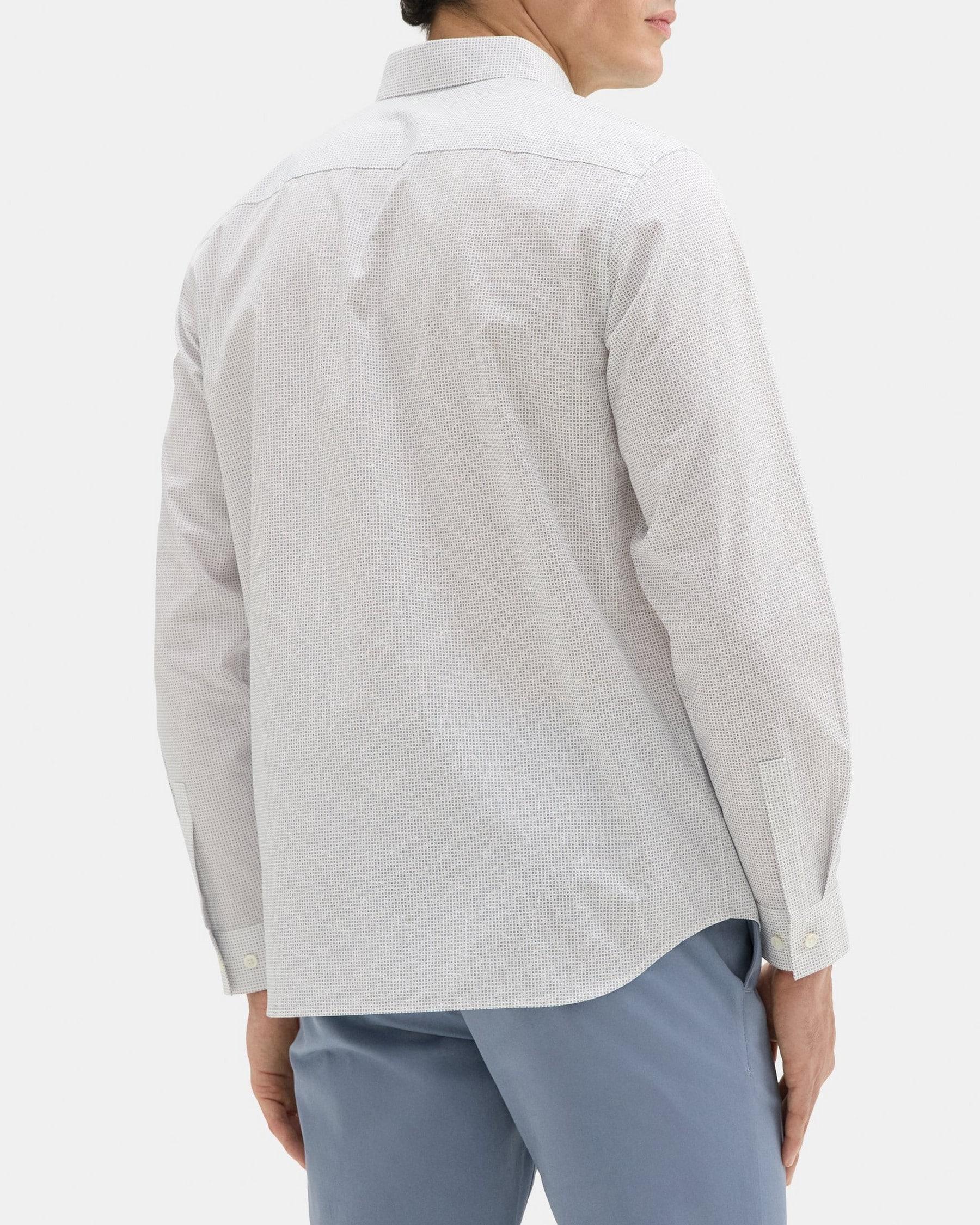 Standard-Fit Shirt in Polka Dot Cotton Product Image