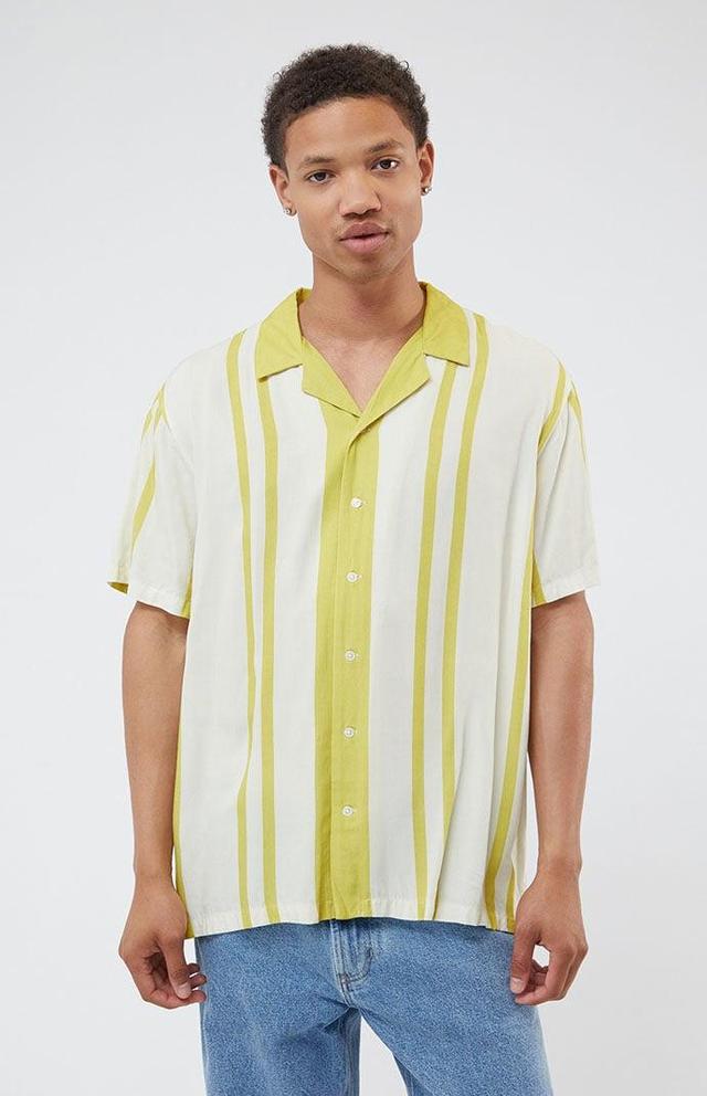 PacSun Mens Nouveau Stripe Woven Camp Shirt Product Image