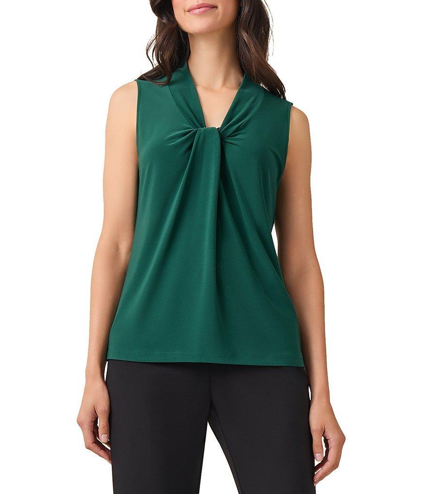 Kasper V-Neck Knot Front Sleeveless Blouse product image