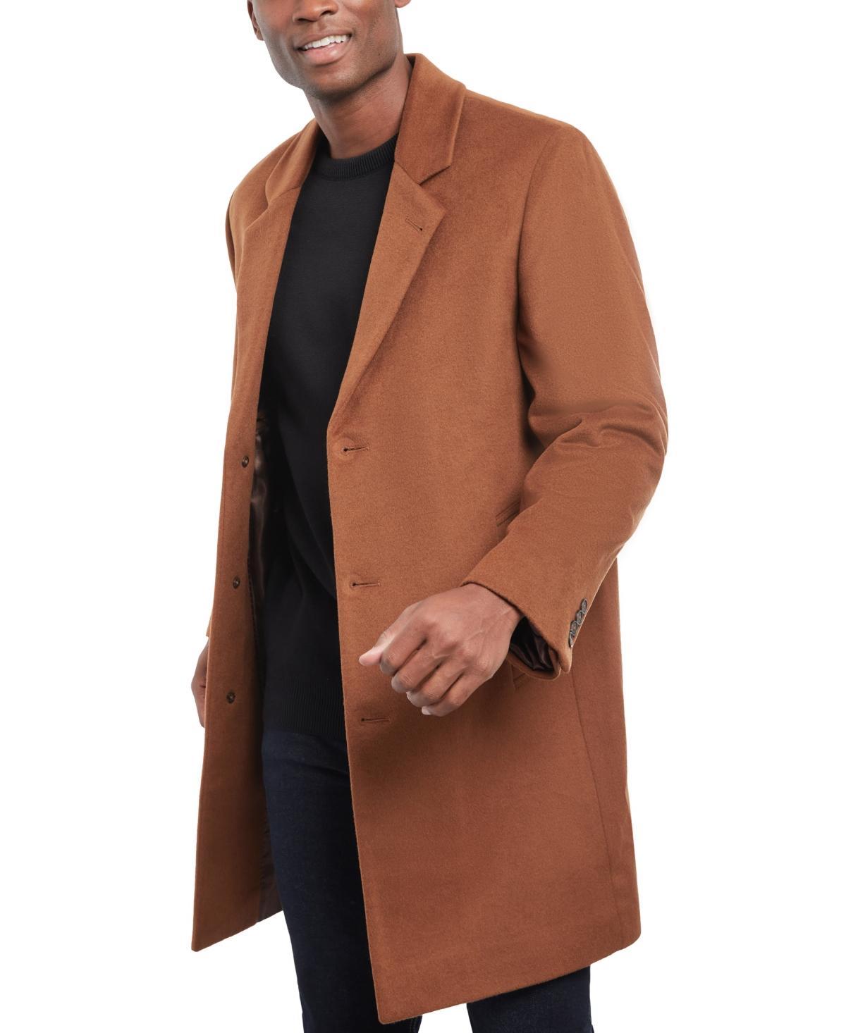 Michael Kors Mens Madison Wool Blend Modern-Fit Overcoat Product Image