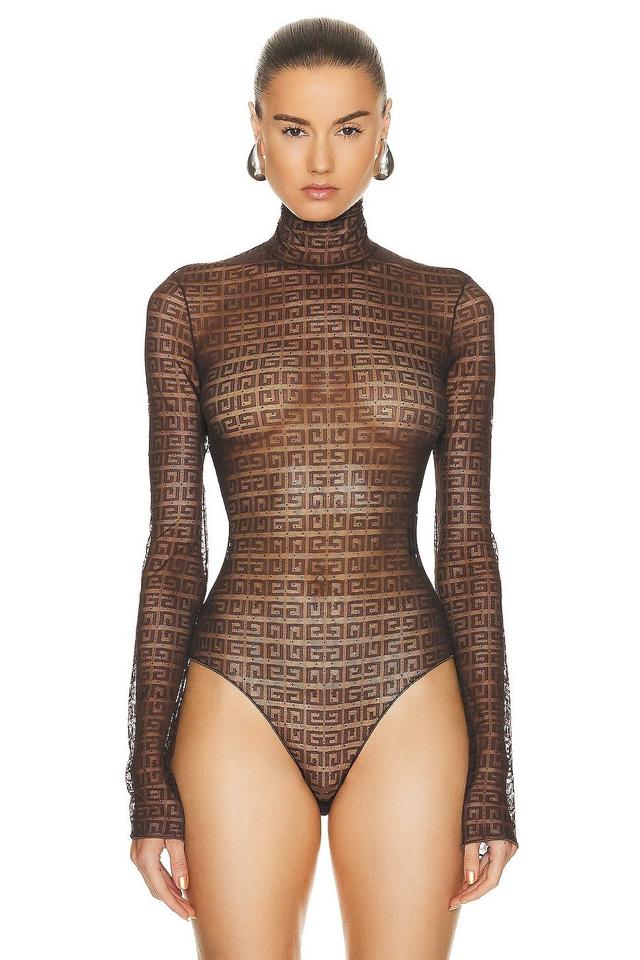 Givenchy Long Sleeve Bodysuit Brown. (also in ). Product Image