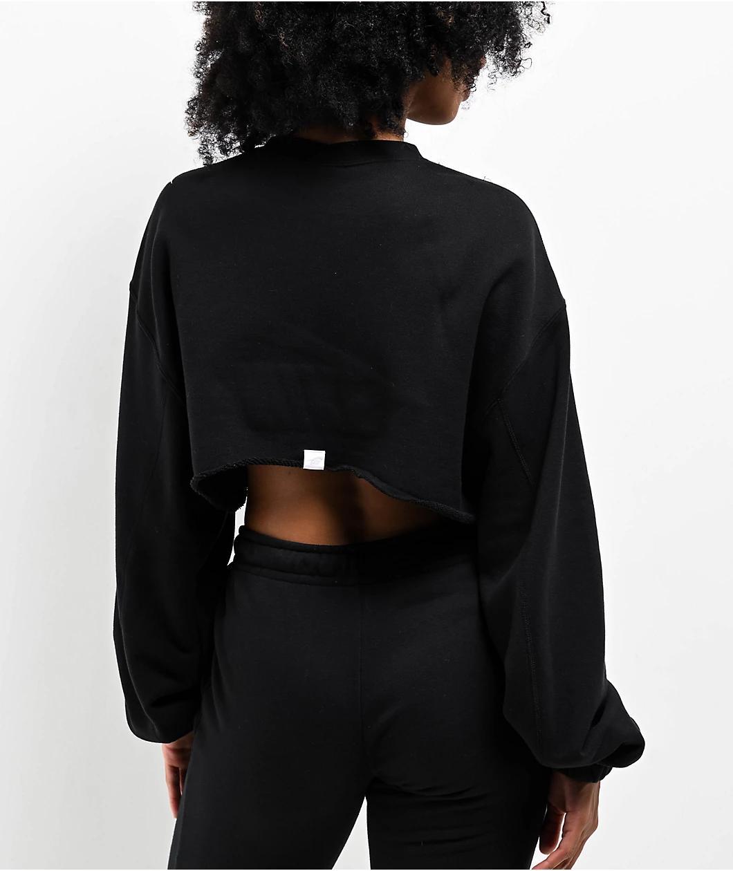 Nike Sportswear French Terry Black Oversized Shrug Sweatshirt Product Image