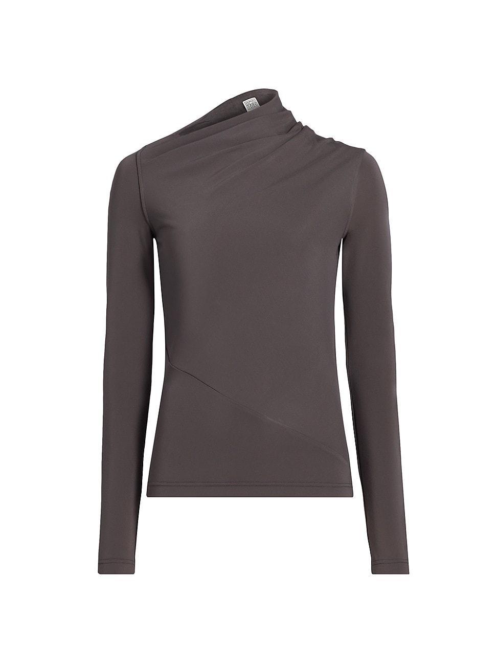 Womens Draped Jersey Long-Sleeve Top product image