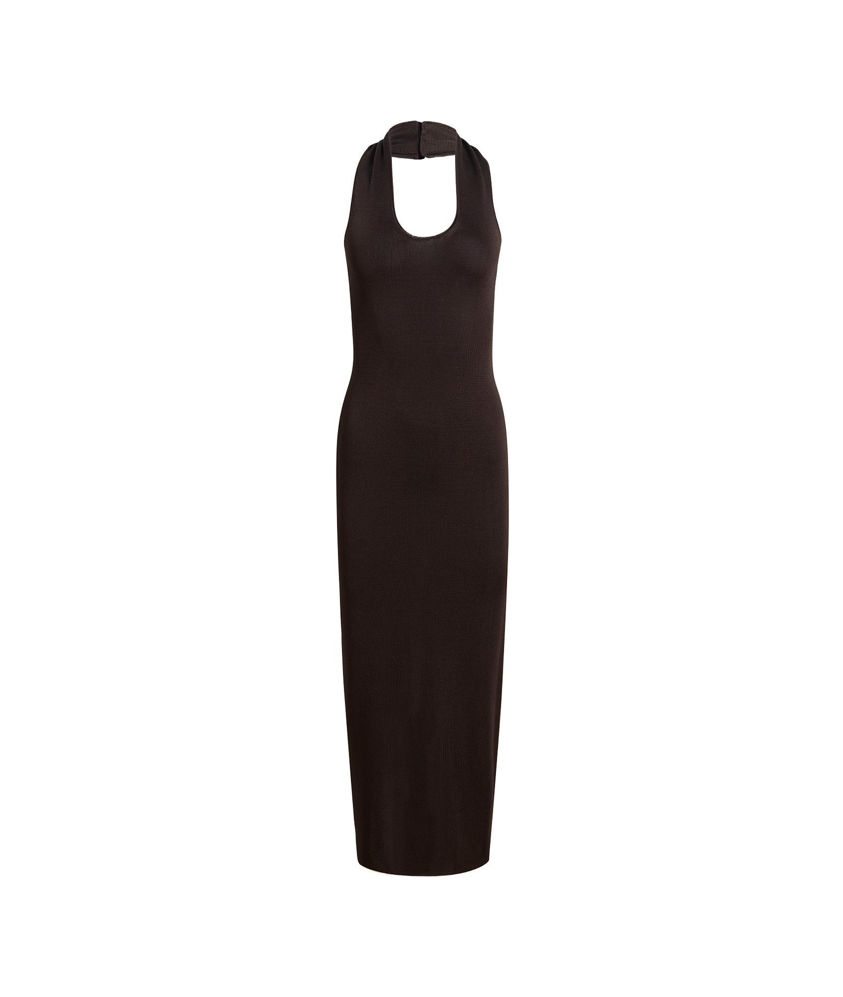 KHAITE U-neck Knitted Dress In Black Product Image