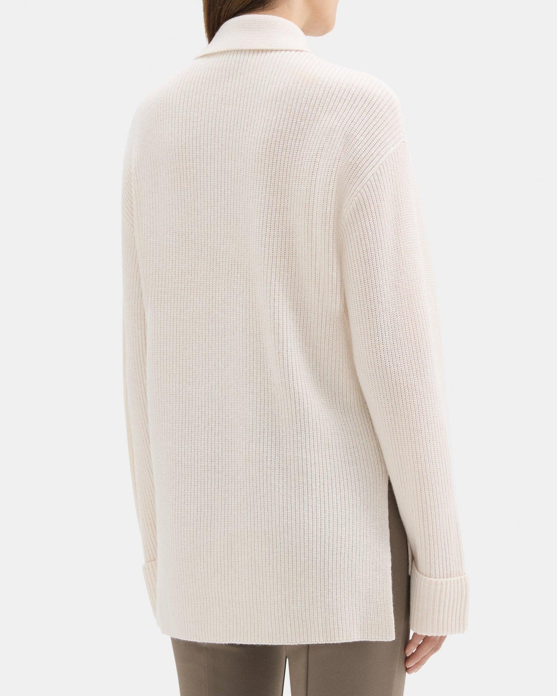 Polo Cardigan in Wool-Cashmere Product Image