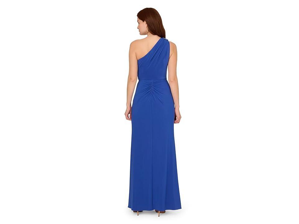 Adrianna Papell Jersey Evening Gown (Brilliant Sapphire) Women's Dress Product Image