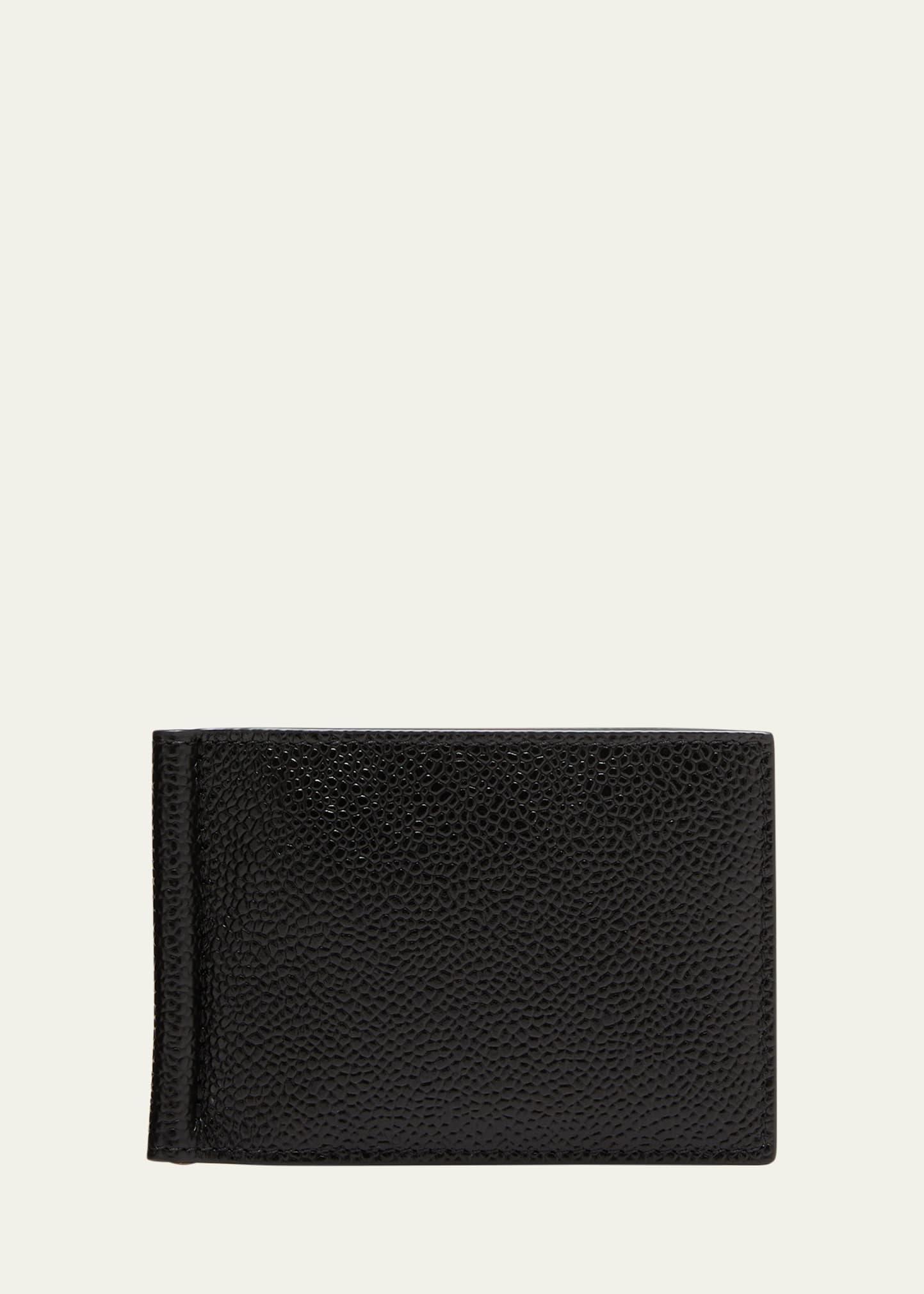 Mens Pebble Grain Leather Money Clip Wallet Product Image