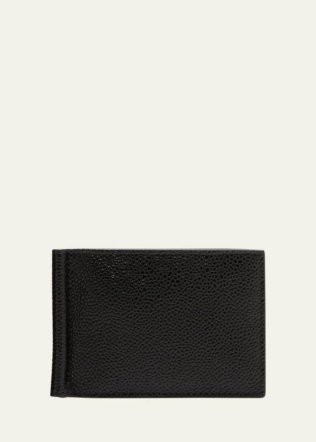 Mens Leather Bi-Fold Wallet - Black - Black Product Image