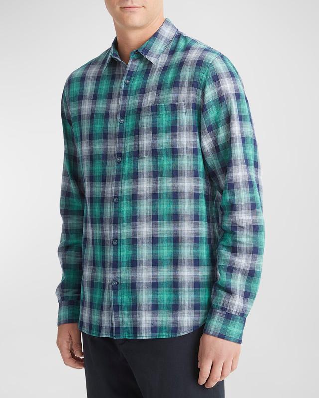 Mens Del Mar Plaid Button-Front Shirt Product Image