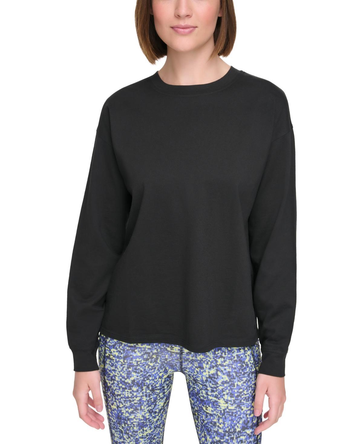 Calvin Klein Performance Womens Long-Sleeve Crewneck T-Shirt Product Image