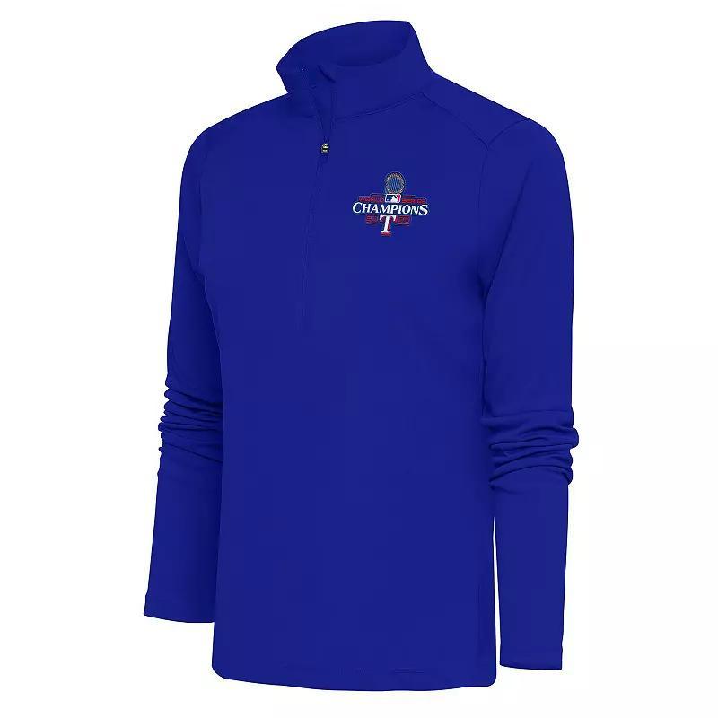 Womens Antigua Royal Texas Rangers 2023 World Series Champions Tribute Half-Zip Pullover Top Product Image