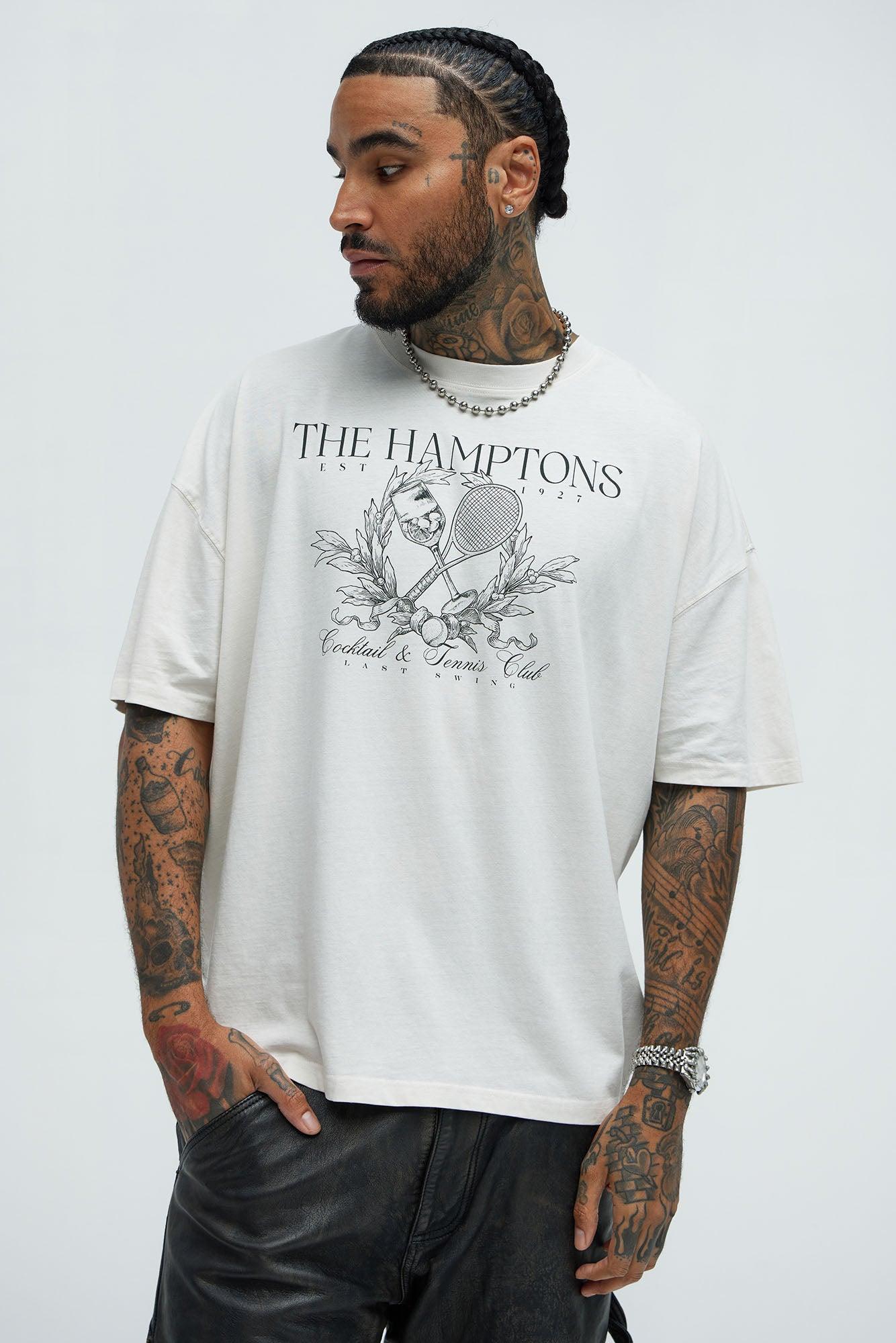 The Hamptons Club Oversized Short Sleeve Tee - Grey Product Image