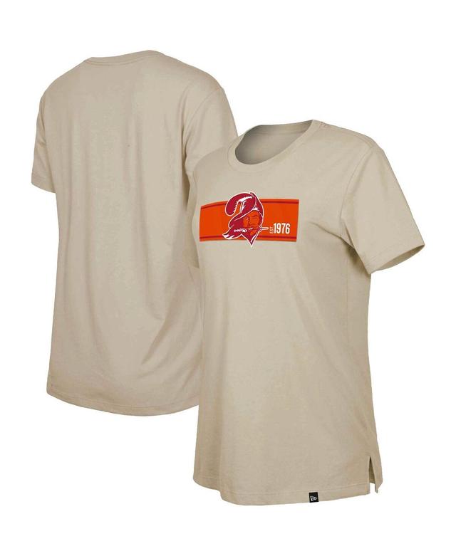 Womens New Era Tan Tampa Bay Buccaneers Third Down Historic T-Shirt Product Image