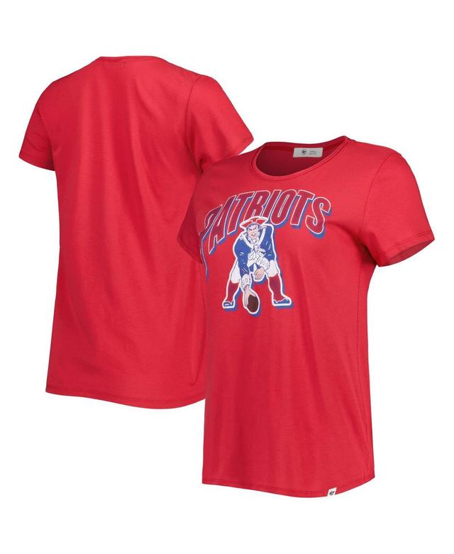 Womens 47 Brand Red Distressed New England Patriots Treasure Frankie T-shirt Product Image