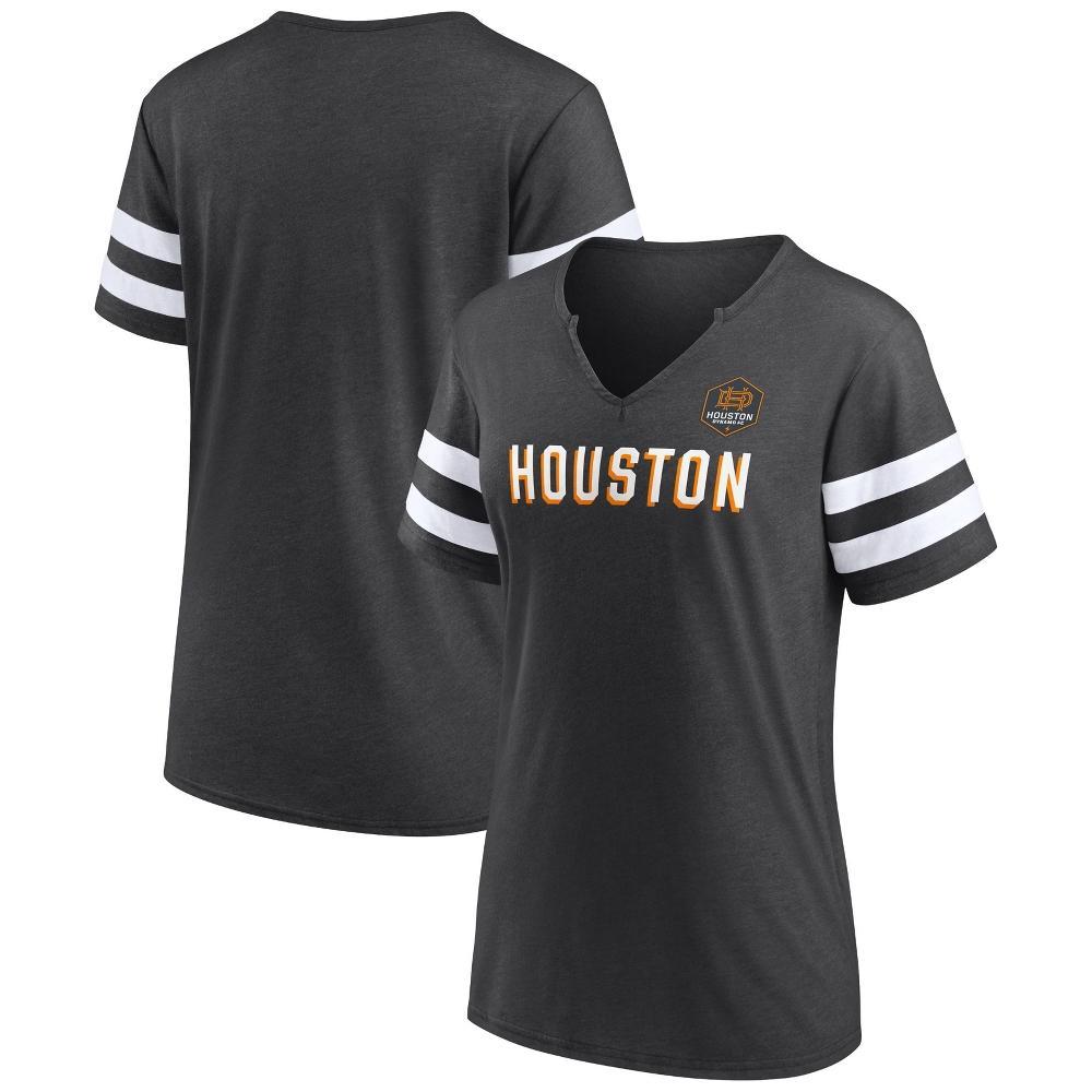 MLS Houston Dynamo Womens Split Neck Team Specialty T-Shirt Product Image