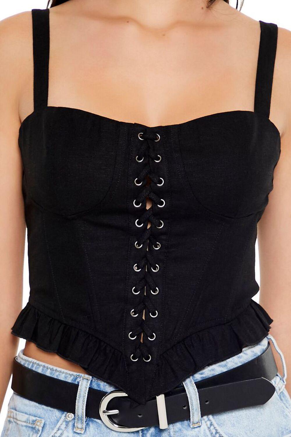 Lace-Up Bustier Tank Top | Forever 21 Product Image