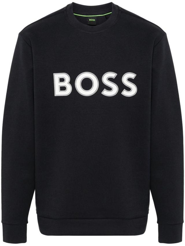 Logo-raised Sweatshirt In Blue Product Image