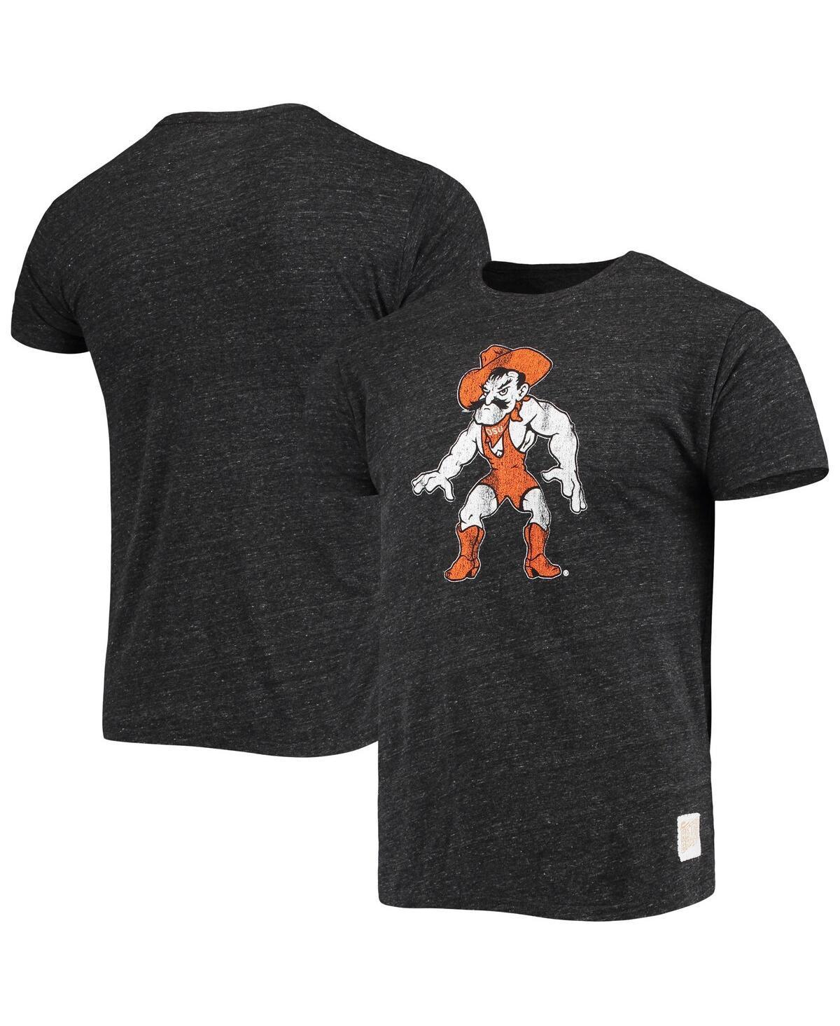 Mens Original Retro Brand Black Oklahoma State Cowboys Wrestler Slub Vintage Tri-Blend T-Shirt Product Image