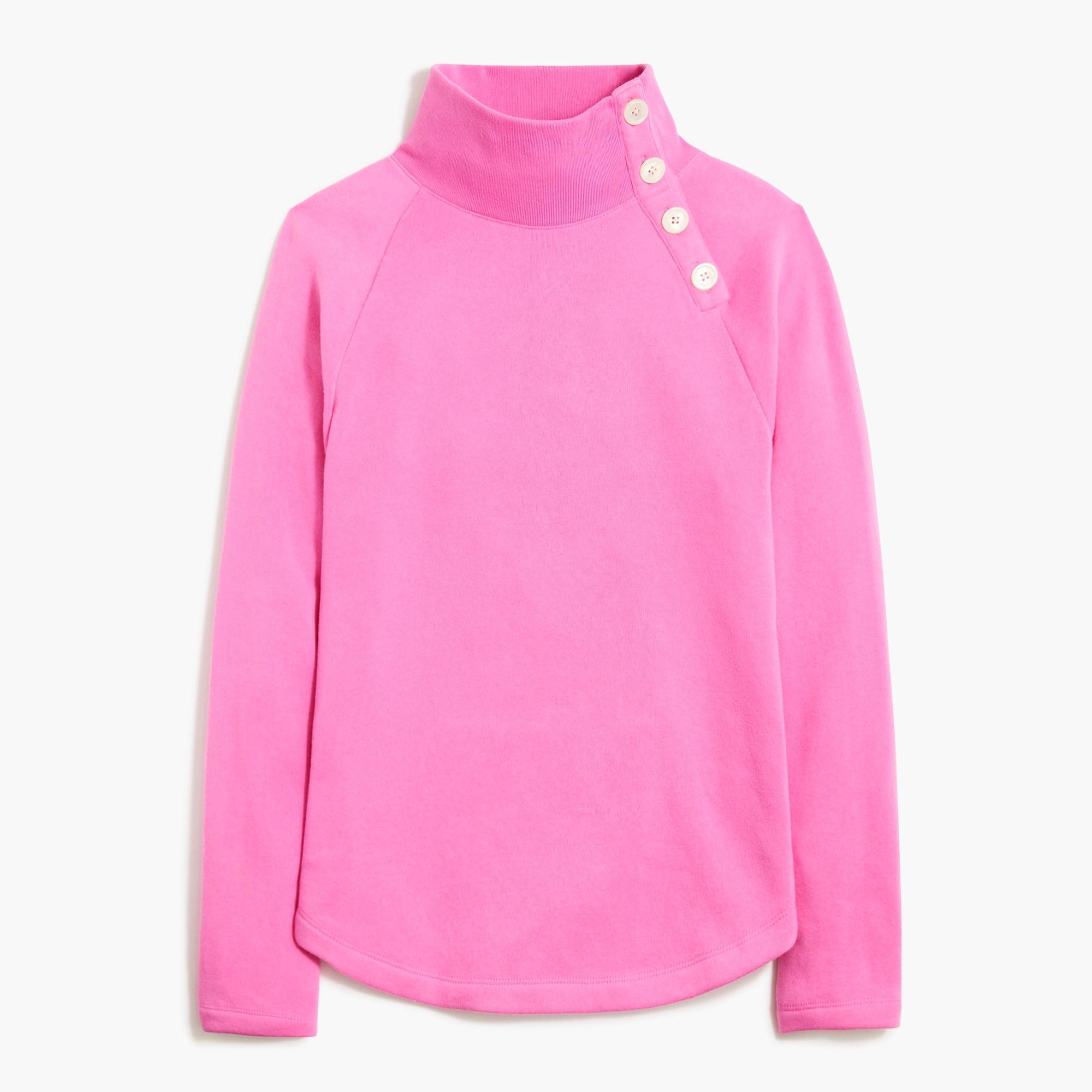 Wide button-collar pullover sweatshirt Product Image