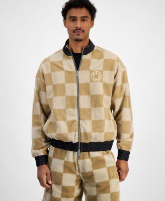 Men's Naliso Relaxed Fit Zip-Front Checkered Track Jacketed Product Image