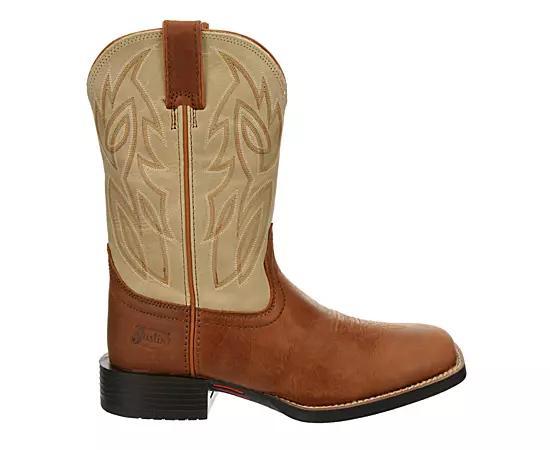 Justin Boots Mens Leather Canter Square Toe Western Boots Product Image