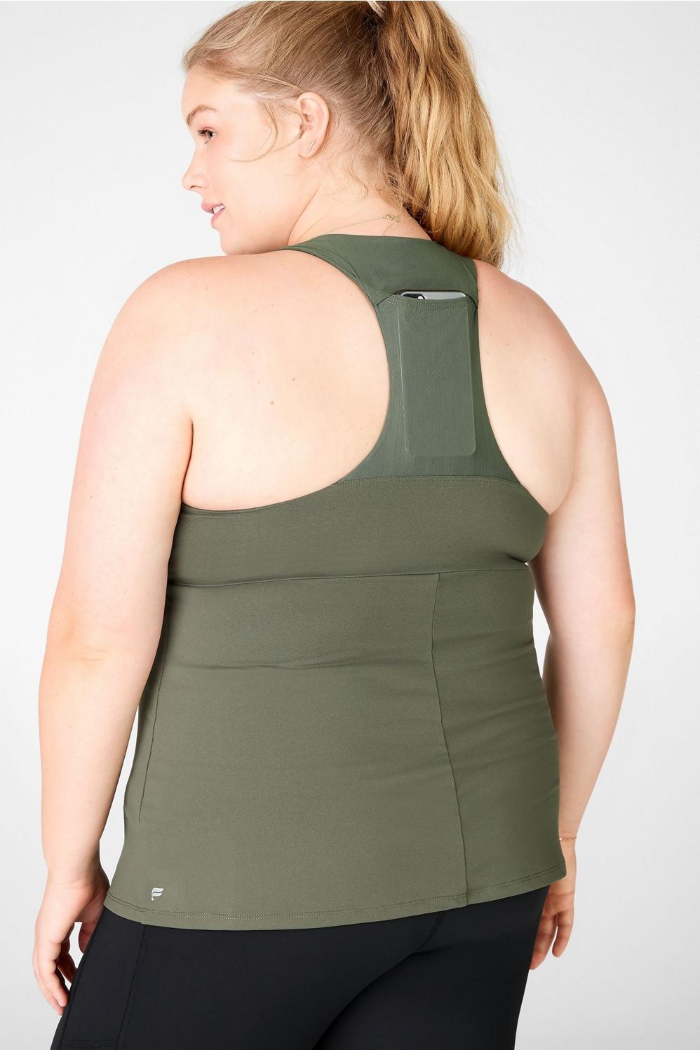 Fabletics On-the-Go Built-In Tank Womens Safari Size XXS Product Image