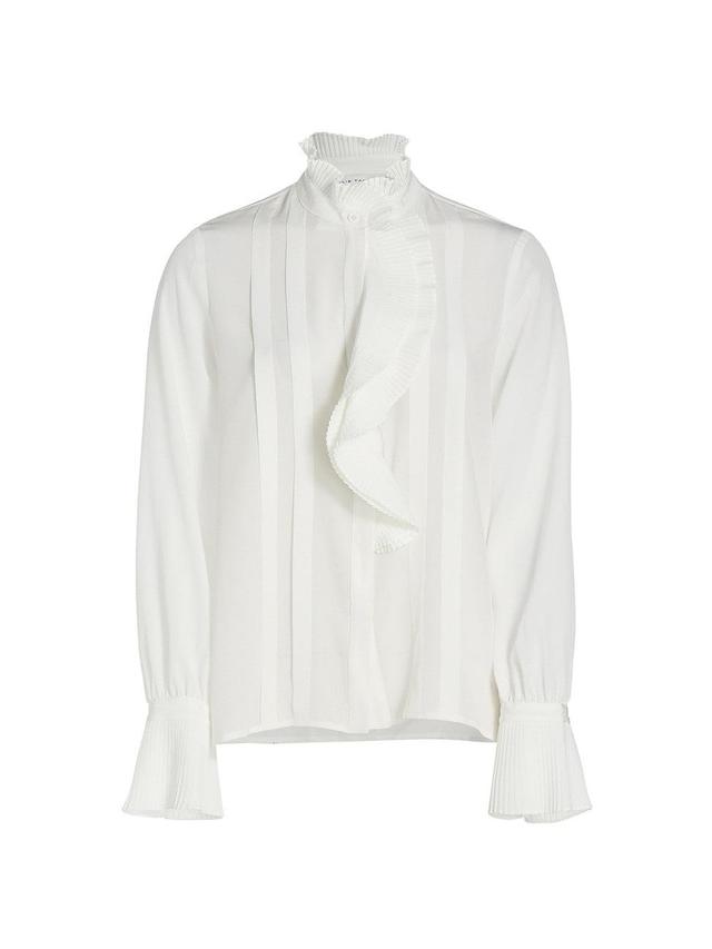 Womens The Sharon Silk Crepe Blouse Product Image