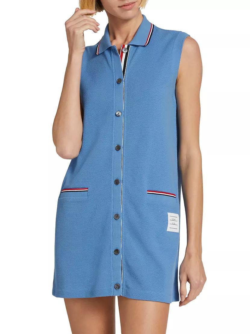 Piqué Sleeveless Polo Minidress Product Image