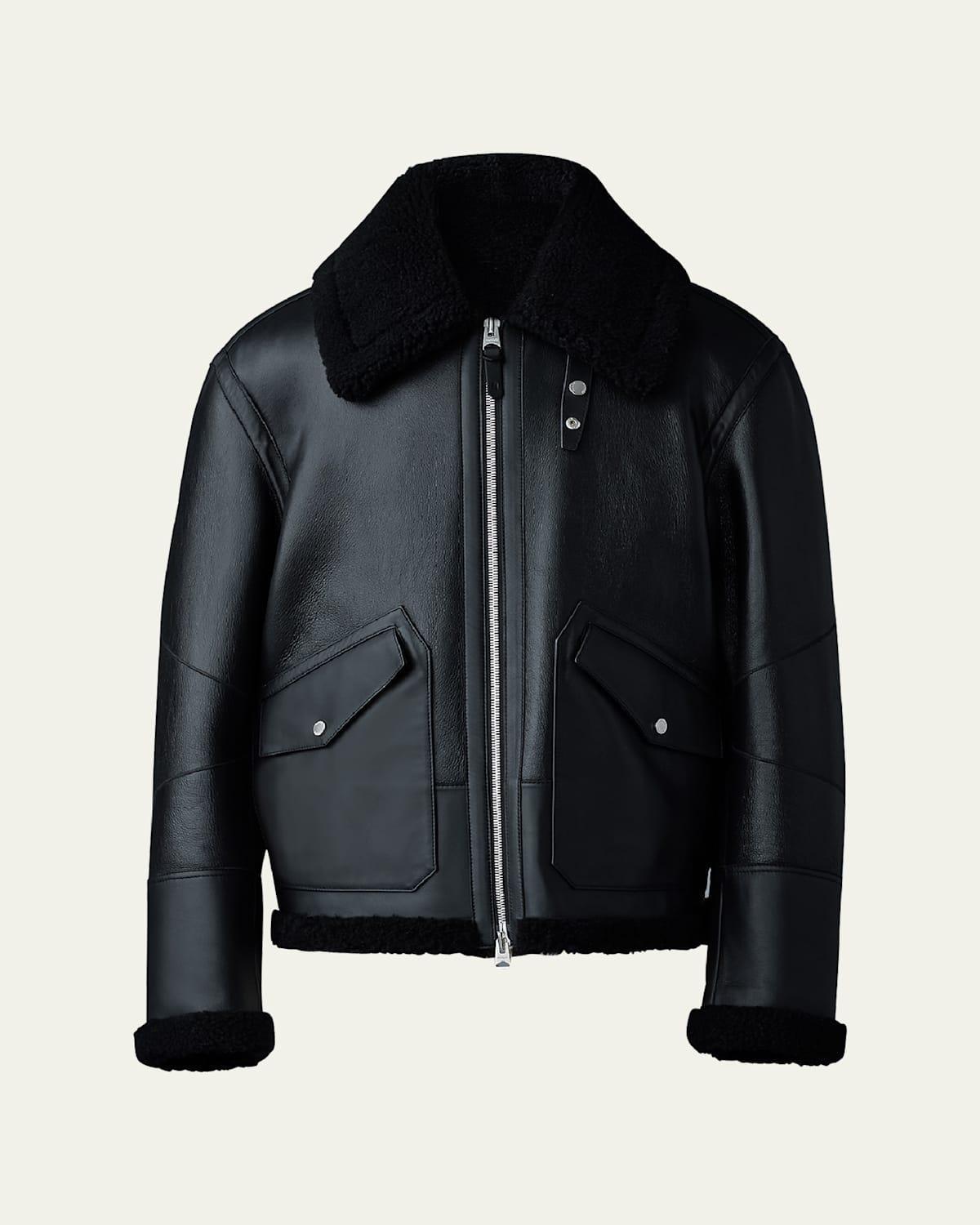 Mens Atlas Shearling Aviator-Style Jacket Product Image