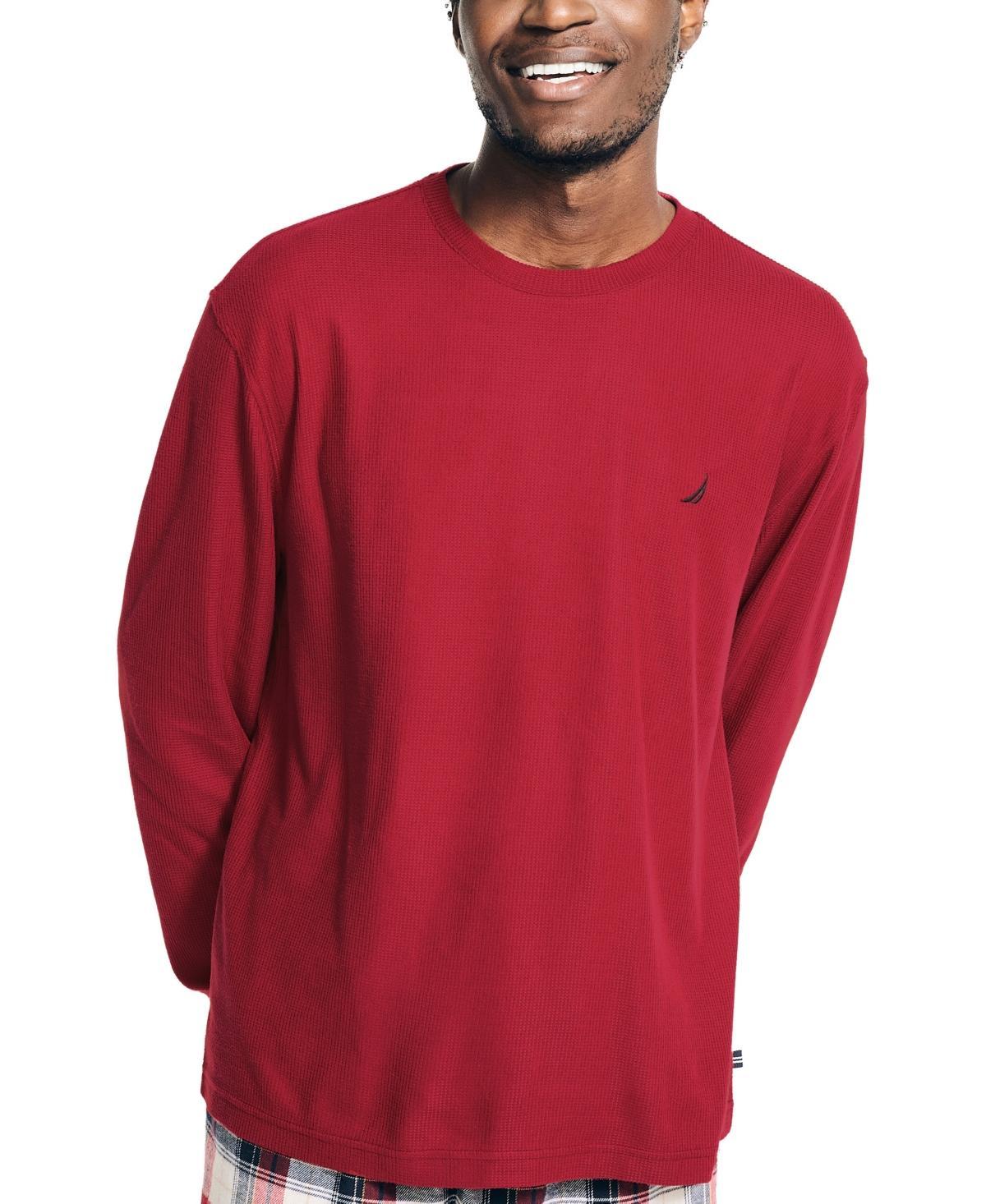 Nautica Mens Waffle Long-Sleeve Sleep T-shirt Product Image