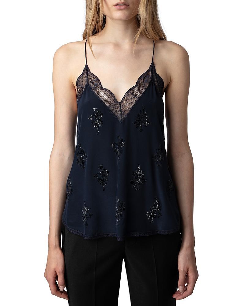 Womens Christy Silk Crystal Camisole Product Image